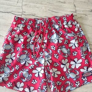 VINEYARD VINES MENS CHAPPY TROPICAL PINK CRAB SWIM SHORTS SWIMMING TRUNKS MEDIUM